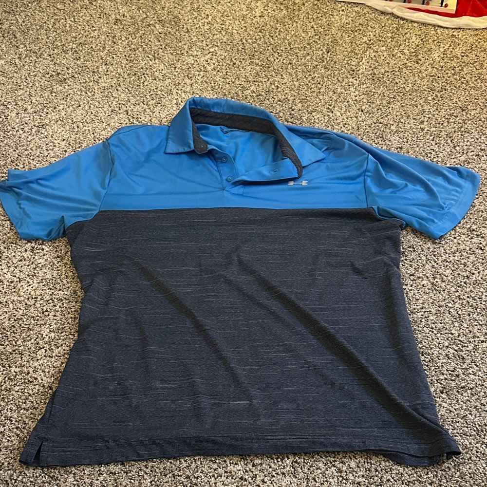 Under Armour Two-Tone Blue Polo Shirt